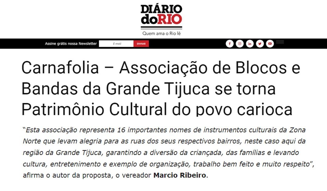 Carnafolia se torna Patrimônio Cultural do povo carioca