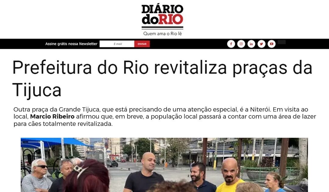 Praças Varnhagem e Niterói na Tijuca serão revitalizadas