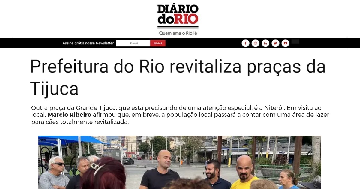 Praças Varnhagem e Niterói na Tijuca serão revitalizadas