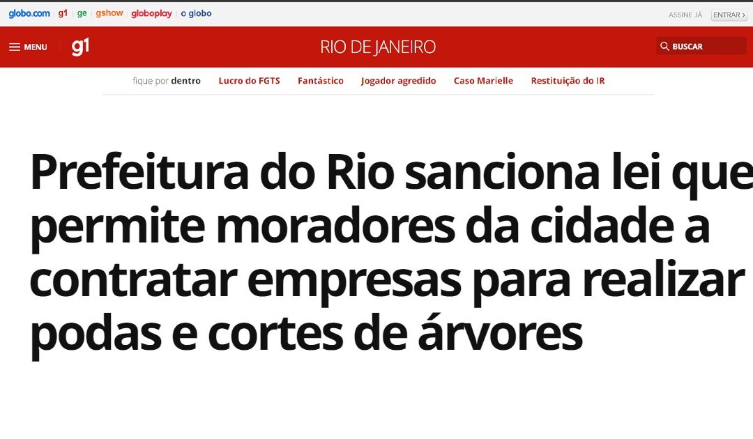 Cariocas poderão contratar serviços de poda de árvores