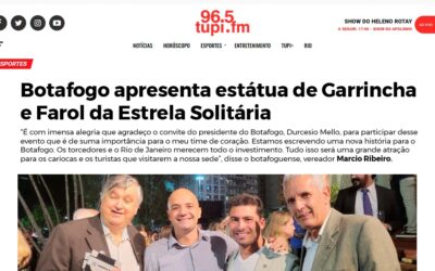 Botafogo apresenta a estátua de Garrincha e Farol da Estrela Solitária