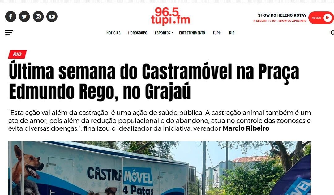 Última semana do castramóvel na Praça Edmundo Rego, no Grajaú