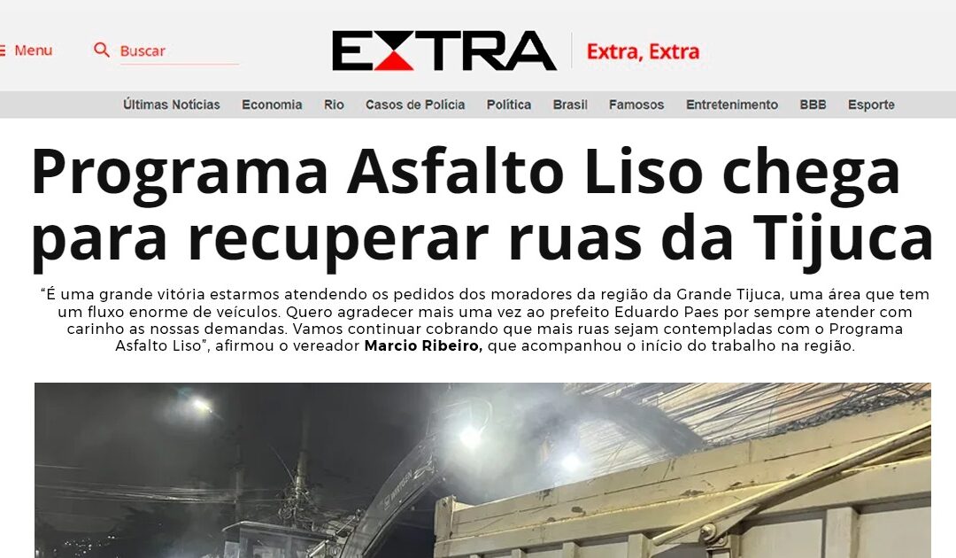 Programa Asfalto Liso chega para recuperar as ruas da Tijuca