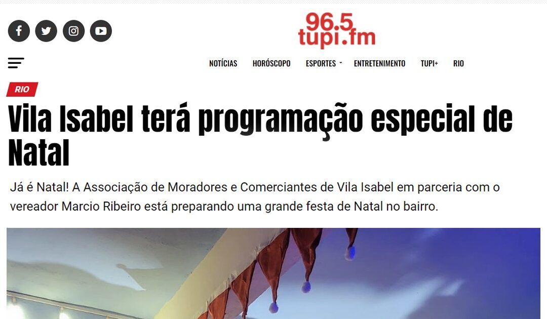 Vila Isabel terá programação especial de Natal