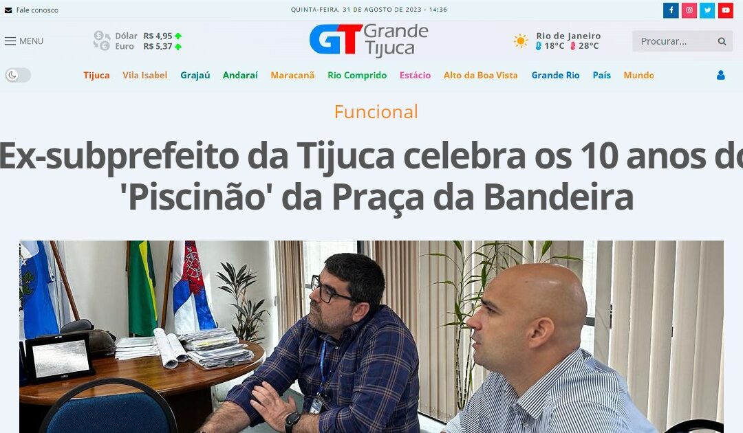 Piscinão da Praça da Bandeira completa 10 anos