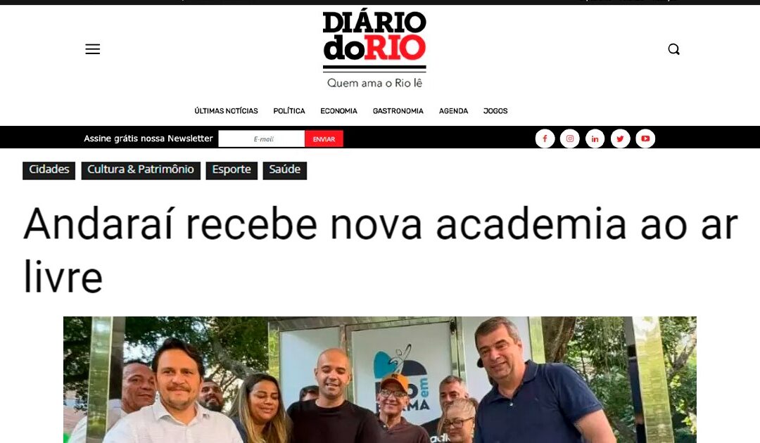 Academia gratuita ao ar livre é inaugurada no Andaraí