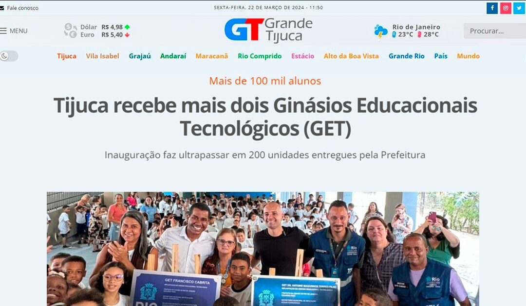 Tijuca ganha dois novos Ginásios Educacionais Tecnológicos