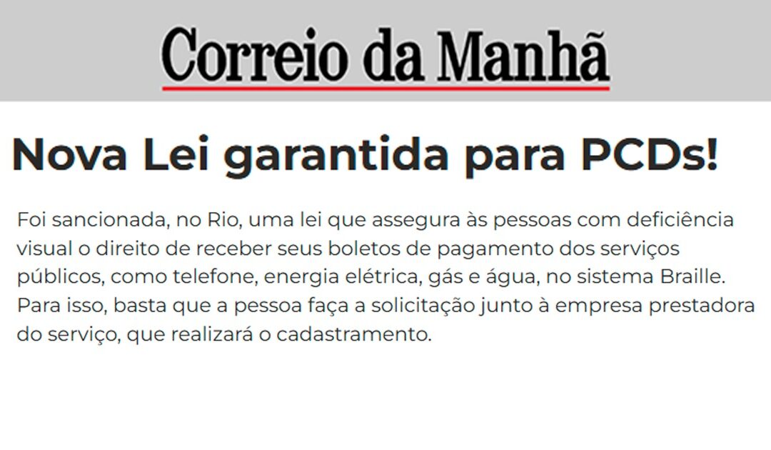 Nova Lei Garantida Para PCDs