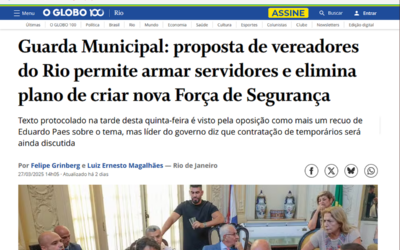 Guarda Municipal armada: nova proposta de vereadores terá força formada apenas por agentes do estado