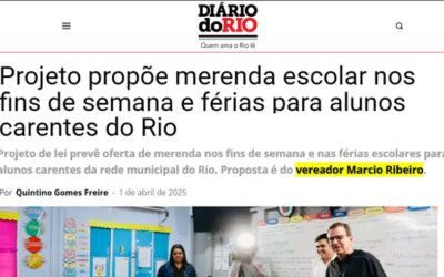 Projeto propõe merenda escolar nos fins de semana e férias para alunos carentes do Rio