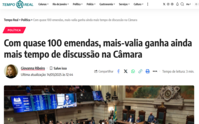 Com quase 100 emendas, mais-valia ganha ainda mais tempo de discussão na Câmara