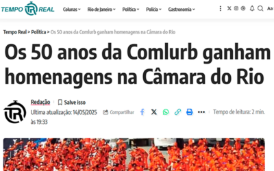 Os 50 anos da Comlurb ganham homenagens na Câmara do Rio