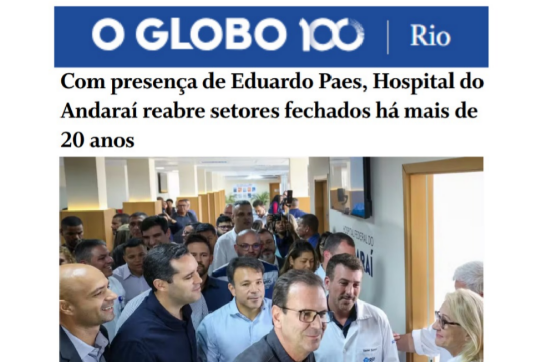 Hospital do Andaraí reabre setores fechados há mais de 20 anos