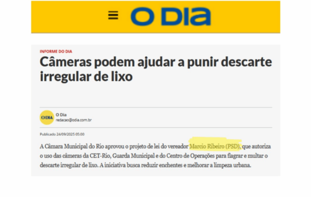 Câmeras podem ajudar a punir descarte irregular de lixo