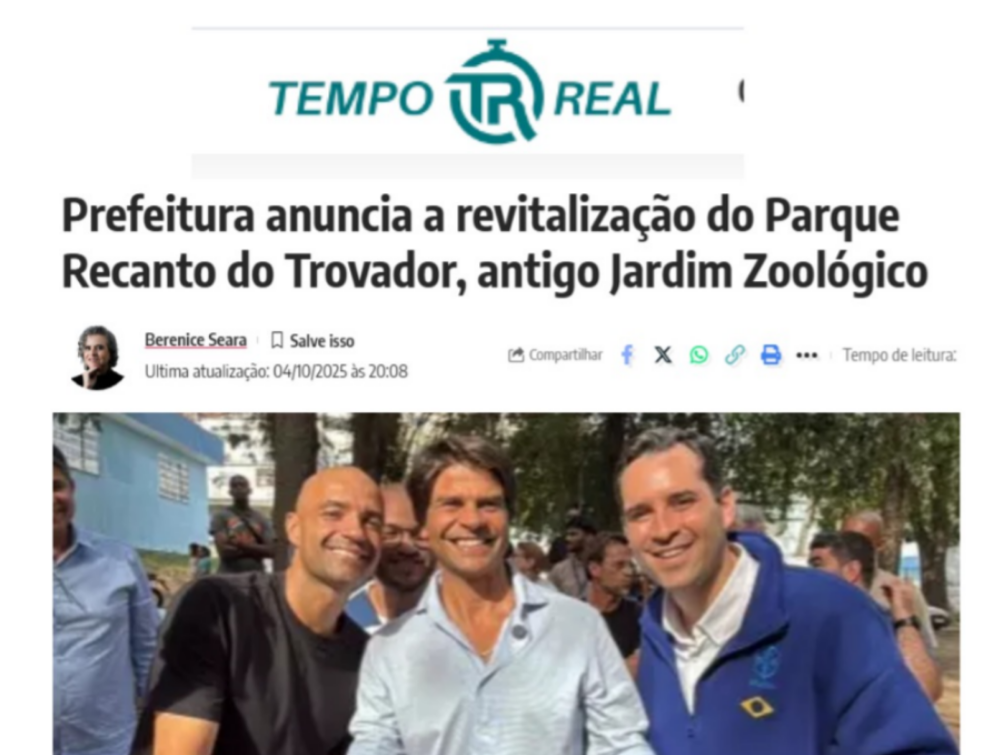 Prefeitura anuncia a revitalização do Parque Recanto do Trovador, antigo Jardim Zoológico