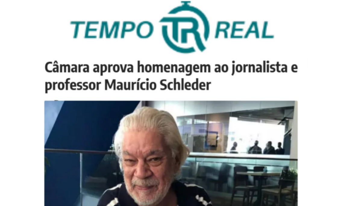 Câmara aprova homenagem ao jornalista e professor Maurício Schleder