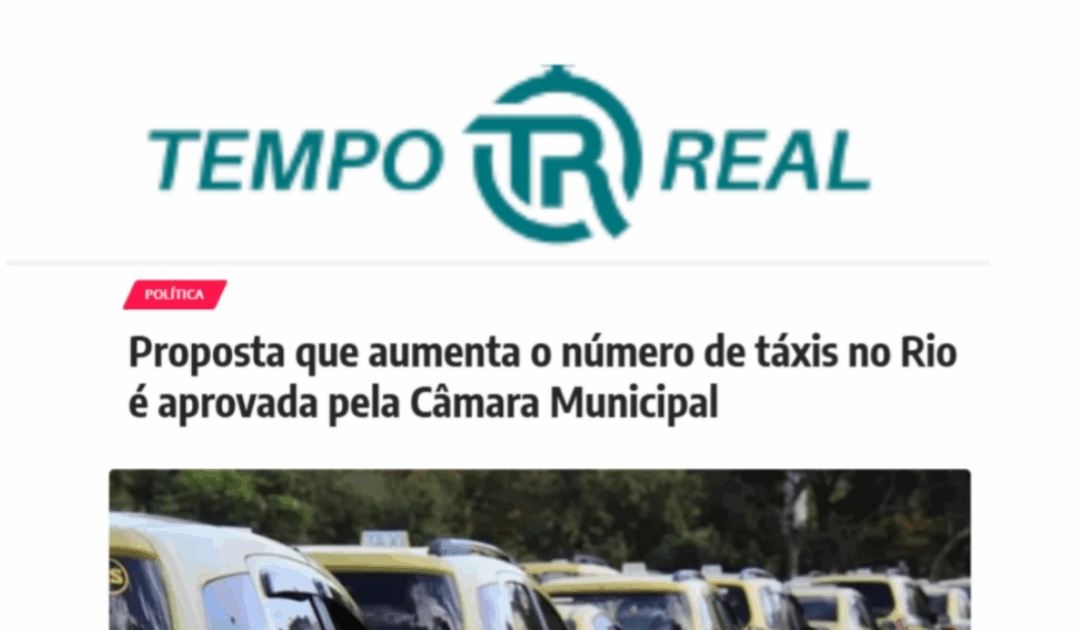 Câmara aprova projeto que amplia frota de táxis no Rio