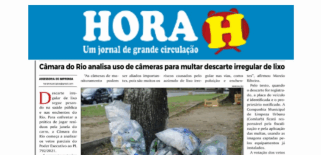 Câmara do Rio analisa uso de câmeras para multar descarte irregular de lixo