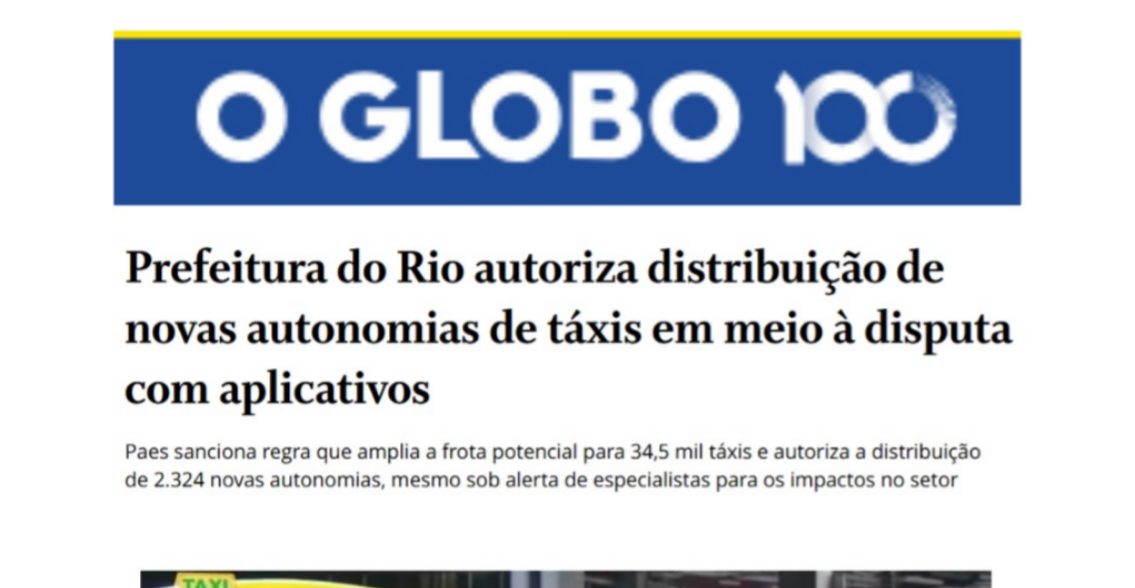 Sancionada lei que aumenta número de táxis no Rio