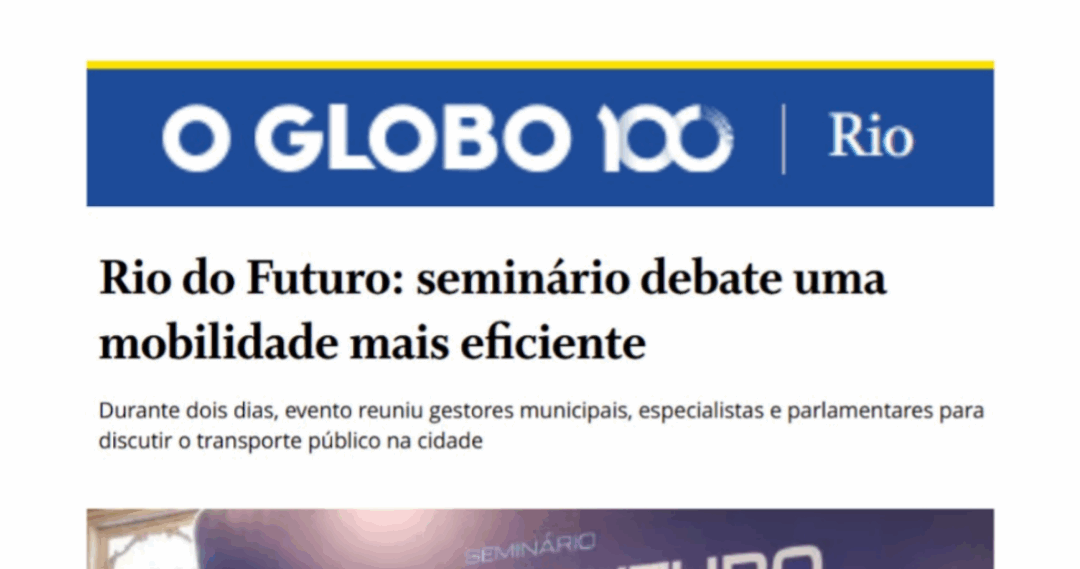 Rio do Futuro: seminário debate uma mobilidade mais eficiente