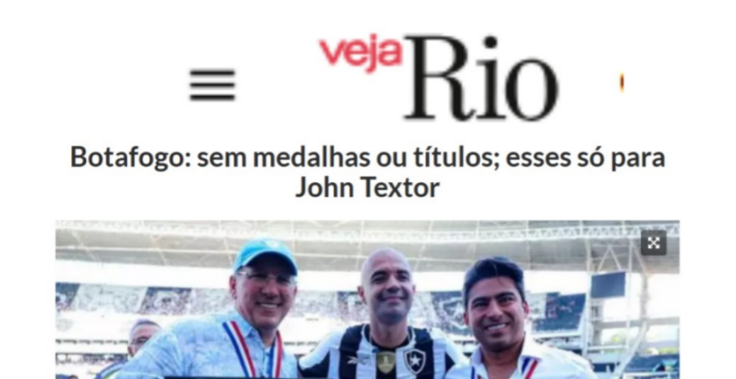 Textor é homenageado no último jogo do Botafogo