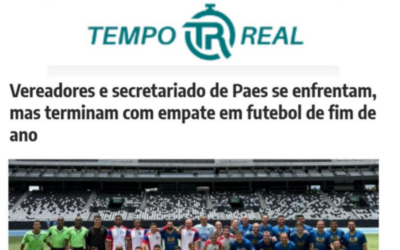 Vereadores e secretariado de Paes se enfrentam, mas terminam com empate em futebol de fim de ano
