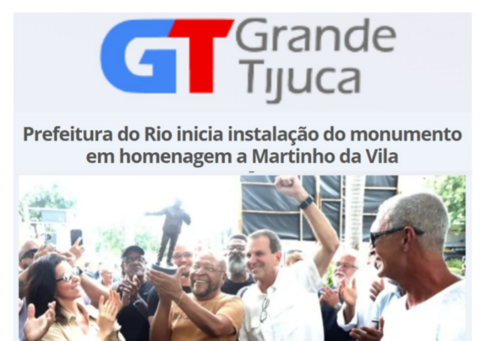 Prefeitura inicia instalação do monumento em homenagem a Martinho da Vila