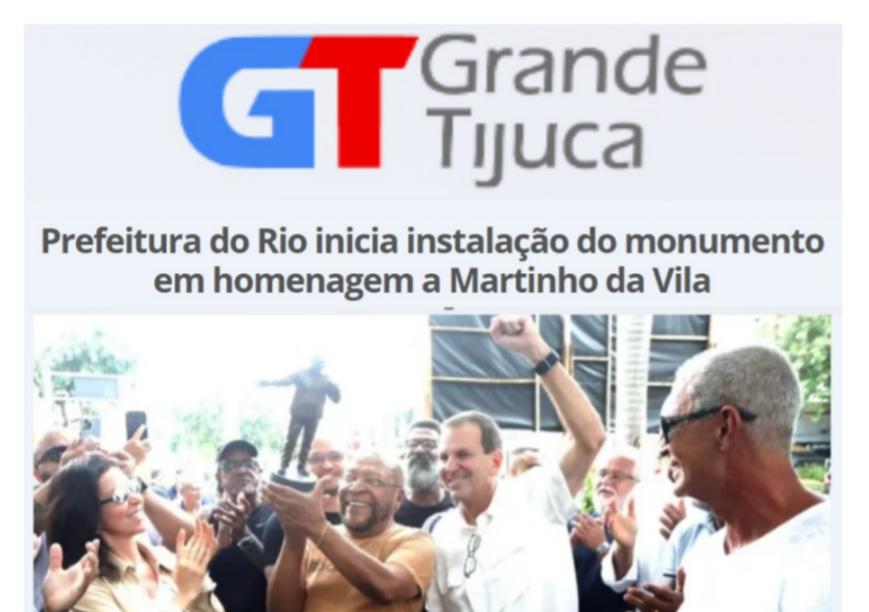 Prefeitura inicia instalação do monumento em homenagem a Martinho da Vila