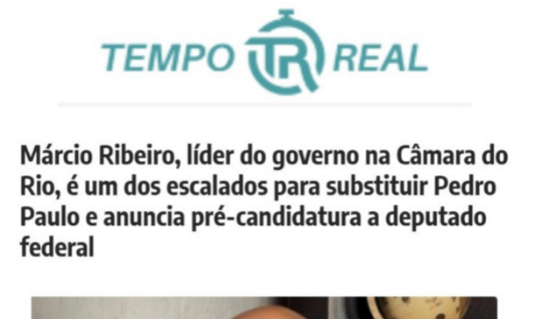 Marcio Ribeiro anuncia pré-candidatura a deputado federal pelo Rio de Janeiro
