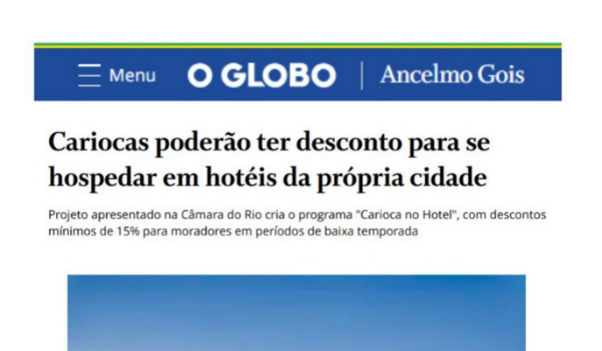 Cariocas poderão ter desconto para se hospedar em hotéis da própria cidade