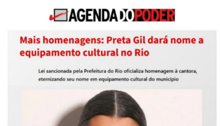 Preta Gil dará nome a equipamento cultural no Rio
